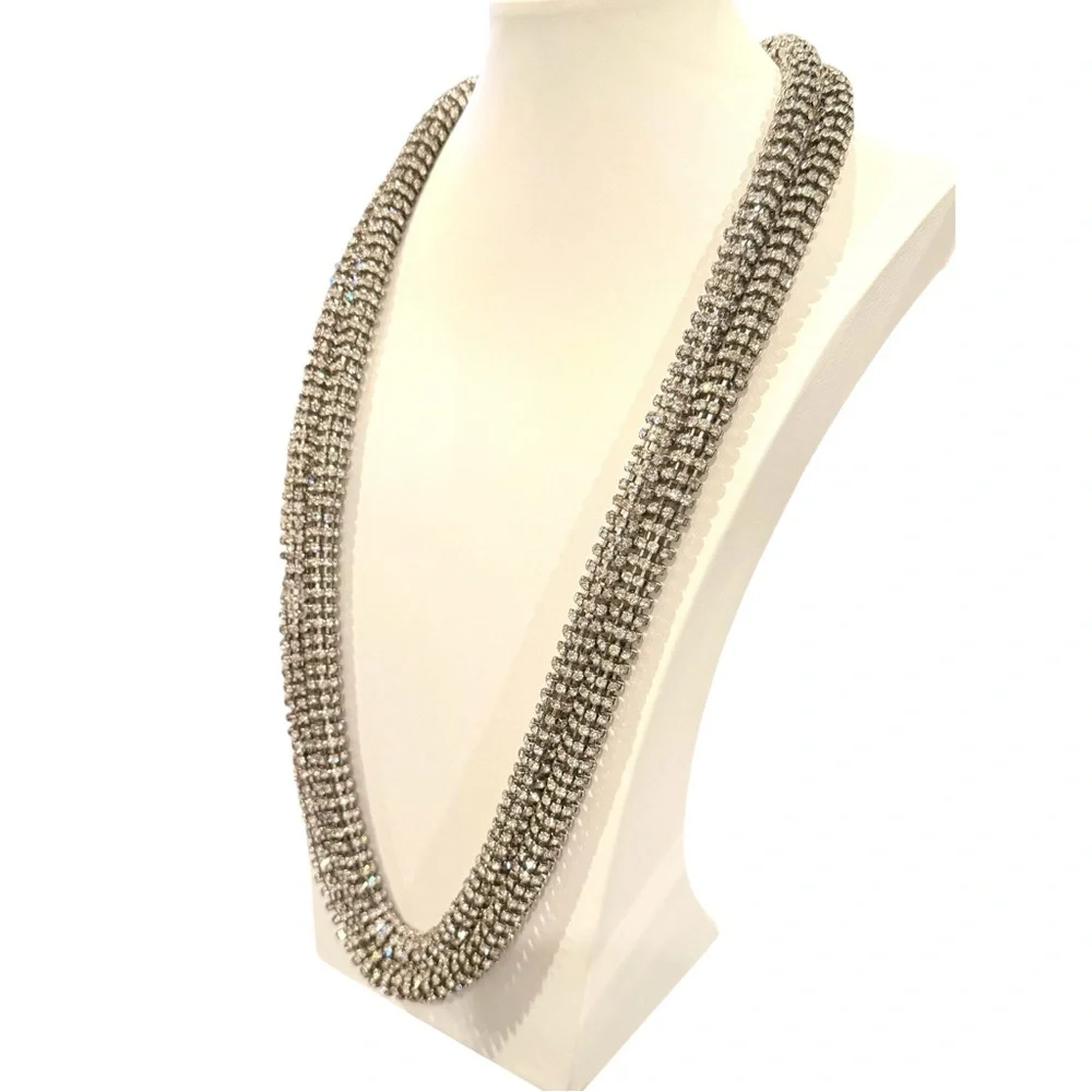 ✨ Glamorous Crystal Rhinestone Rope Necklaces (Set of 2) ✨ - Picture 2 of 9